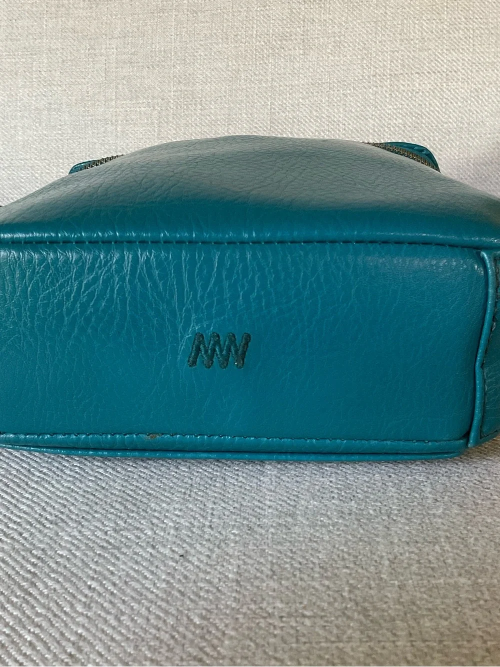 Matt & Nat Teal Vegan Leather Zip-Lid Bucket Crossbody Bag